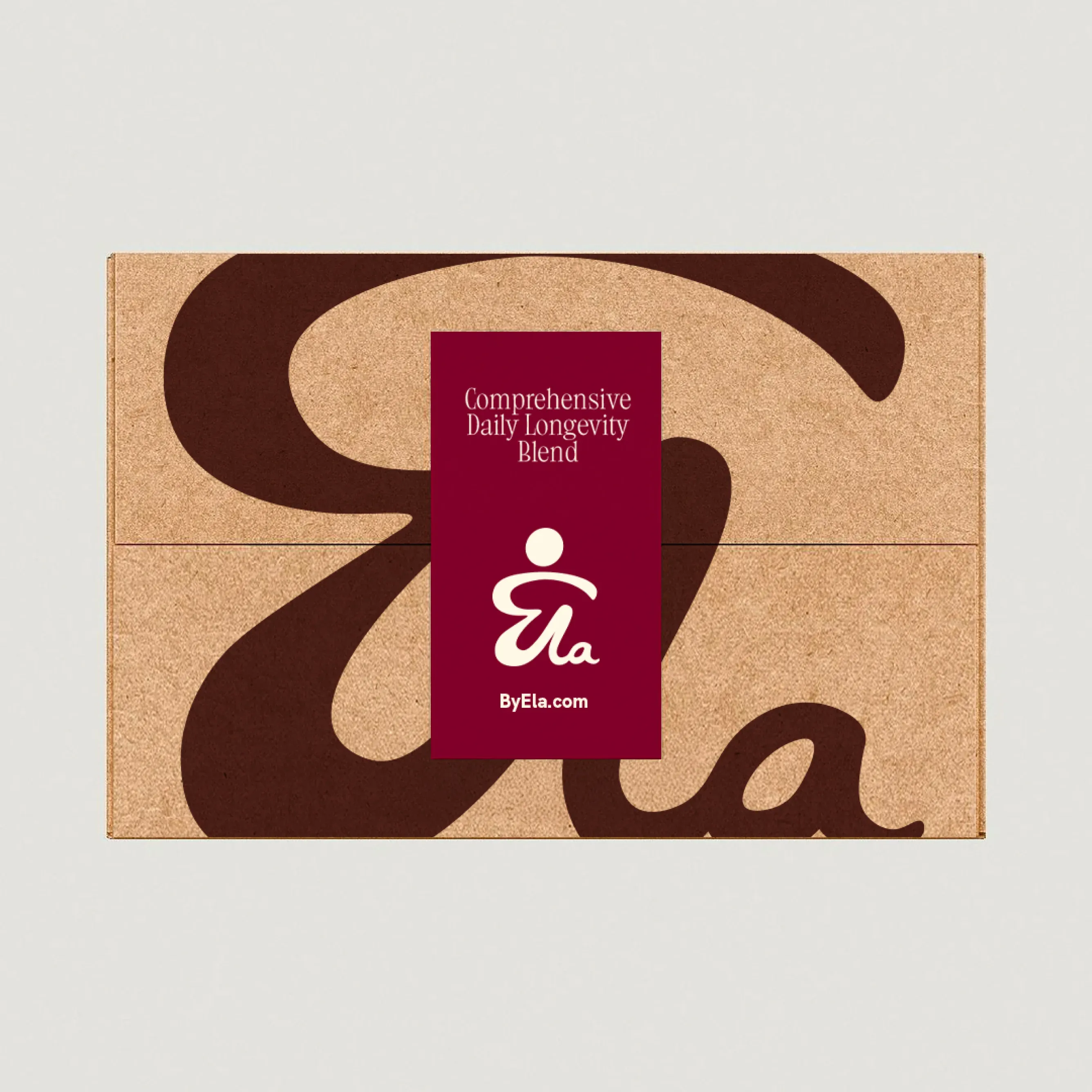 ByEla shipping box with the large Ela mark